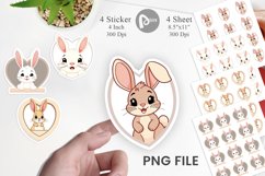 Sticker Heart Bunny Product Image 1