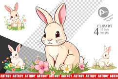 Spring Bunny Clipart Product Image 1