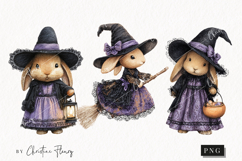 Whimsical Witch Bunny | Halloween PNG Product Image 1