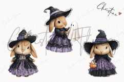 Whimsical Witch Bunny | Halloween PNG Product Image 3