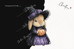 Whimsical Witch Bunny | Halloween PNG Product Image 2