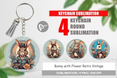 Keychain Bunny and Flower Product Image 1
