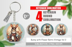 Keychain Bunny and Flower Product Image 1