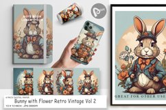 Digital Paper Bunny and Flower Product Image 1