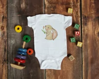 Baby Bunny Sublimation | Bodysuit Print | Watercolor Bunny Product Image 2