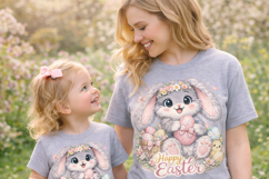 Cute Easter Bunny PNG , Happy Easter Sublimation Clipart Product Image 8