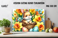 Easter bunny kitchen cutting board sublimation Product Image 1