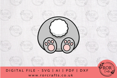 Cute Bunny Bum Clipart SVG Design Product Image 1