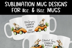 Bunny in Carrot Cars - Four Sublimation Mug 11 &amp; 15 oz PNGs Product Image 6