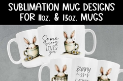 Easter Bunny in Cups - Four Sublimation Mug 11 &amp; 15 oz PNGs Product Image 7
