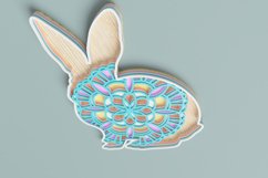 Easter Laser Cut file - Bunny Mandala Product Image 5