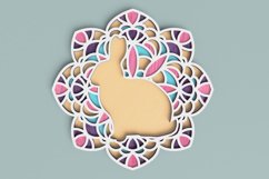 Easter Laser Cut file - Bunny Mandala Product Image 1