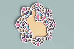 Easter Laser Cut file - Bunny Mandala Product Image 5