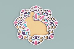 Easter Laser Cut file - Bunny Mandala Product Image 3