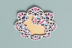 Easter Laser Cut file - Bunny Mandala Product Image 2