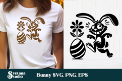 Cute Easter bunny SVG | Easter SVG | Bunny silhouette Product Image 1