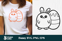 Cute Easter bunny SVG | Easter SVG | Bunny silhouette Product Image 1