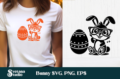 Cute Easter bunny SVG | Easter SVG | Bunny silhouette Product Image 1