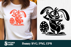 Cute Easter bunny SVG | Easter SVG | Bunny silhouette Product Image 1