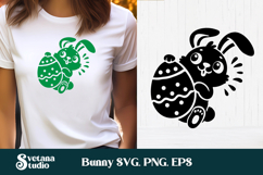 Cute Easter bunny SVG | Easter SVG | Bunny silhouette Product Image 1