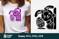 Cute Easter bunny SVG | Easter SVG | Bunny silhouette Product Image 1