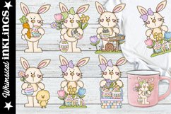 Bunny Trail-Easter Bunny Sublimation Clipart Product Image 1