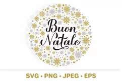 Buon Natale. Merry Christmas in Italian. SVG cut file Product Image 1