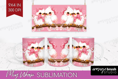 Burds Valentine Mug Wrap Cute Valentines Day Mug PNG Product Image 1