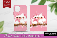 Burds Valentine Phone Case PNG Cute Valentines Day Case PNG Product Image 1