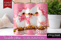 Burds Valentine Tumbler Wrap Cute Valentines Day Tumbler PNG Product Image 1
