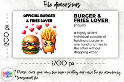 Funny Burger & Fries Lover Definition Mug Wrap PNG Product Image 2