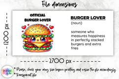 Funny Burger Lover Definition Mug Wrap, Food Fats Lover Mug Product Image 2