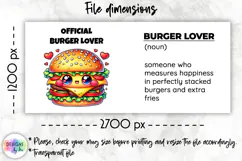 Funny Burger Lover Definition Mug Wrap, Food Fats Lover Mug Product Image 2