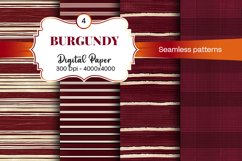Burgundy Digital Papers | Floral Digital paper Product Image 1
