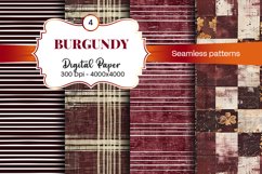 Burgundy Digital Papers | Floral Digital paper Product Image 2