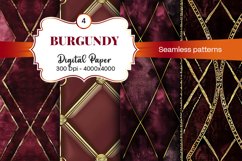 Burgundy Digital Papers | Floral Digital paper Product Image 1