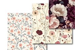 Burgundy Floral Seamless Pattern Product Image 4