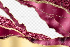 Burgundy Glam Tears Clipart Product Image 3