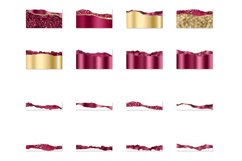 Burgundy Glam Tears Clipart Product Image 2
