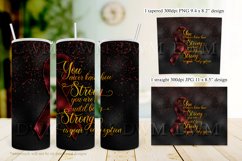 Burgundy Ribbon You Never Know How Strong You Are Tumbler Product Image 4