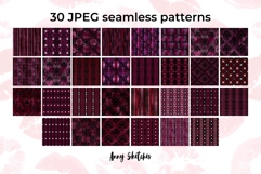Burgundy Dark Romance Seamless Pattern Bundle Background Product Image 2