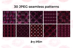 Burgundy Dark Romance Seamless Pattern Bundle Background Product Image 4