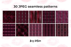 Burgundy Dark Romance Seamless Pattern Bundle Background Product Image 5