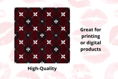 Burgundy Dark Romance Seamless Pattern Bundle Background Product Image 6