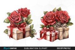 Burgundy Roses Image Clipart Product Image 1