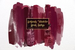 Burgundy Watercolor Brush Strokes Clipart Product Image 1