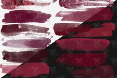 Burgundy Watercolor Brush Strokes Clipart Product Image 4