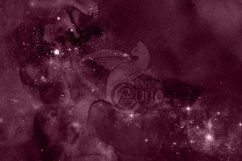 Burgundy Watercolor Galaxy Glitter Digital Paper Product Image 5