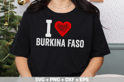 Burkina Faso PNG, I love PNG for print-on-demand Product Image 1