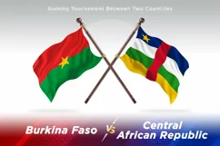Burkina Faso versus Central African Republic Two Flags Product Image 1